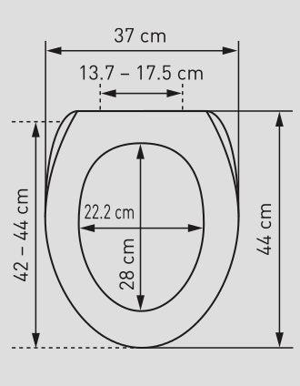 Diaqua Toilettensitz – Duroplast, Weiss, mit Deckel, mit Absenkautomatik, 37 × 44 cm