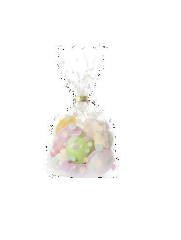 Folia Geschenktüten – Punkte – mit Kreuzboden – 115 × 190 mm – 10 Stk., Kunststoff