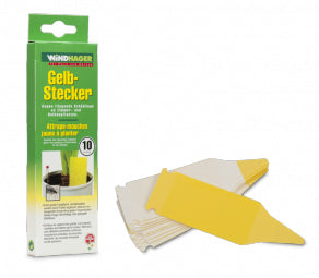 Windhager Gelbfalle Insektenfalle – Gelb – Insektenfliegenpapier – Für Fluginsekten – 10 Stk.