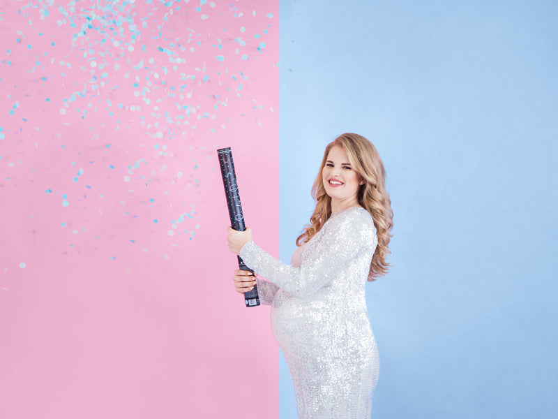 PartyDeco Konfettikanone – Blau – 60 cm – 1 Stk