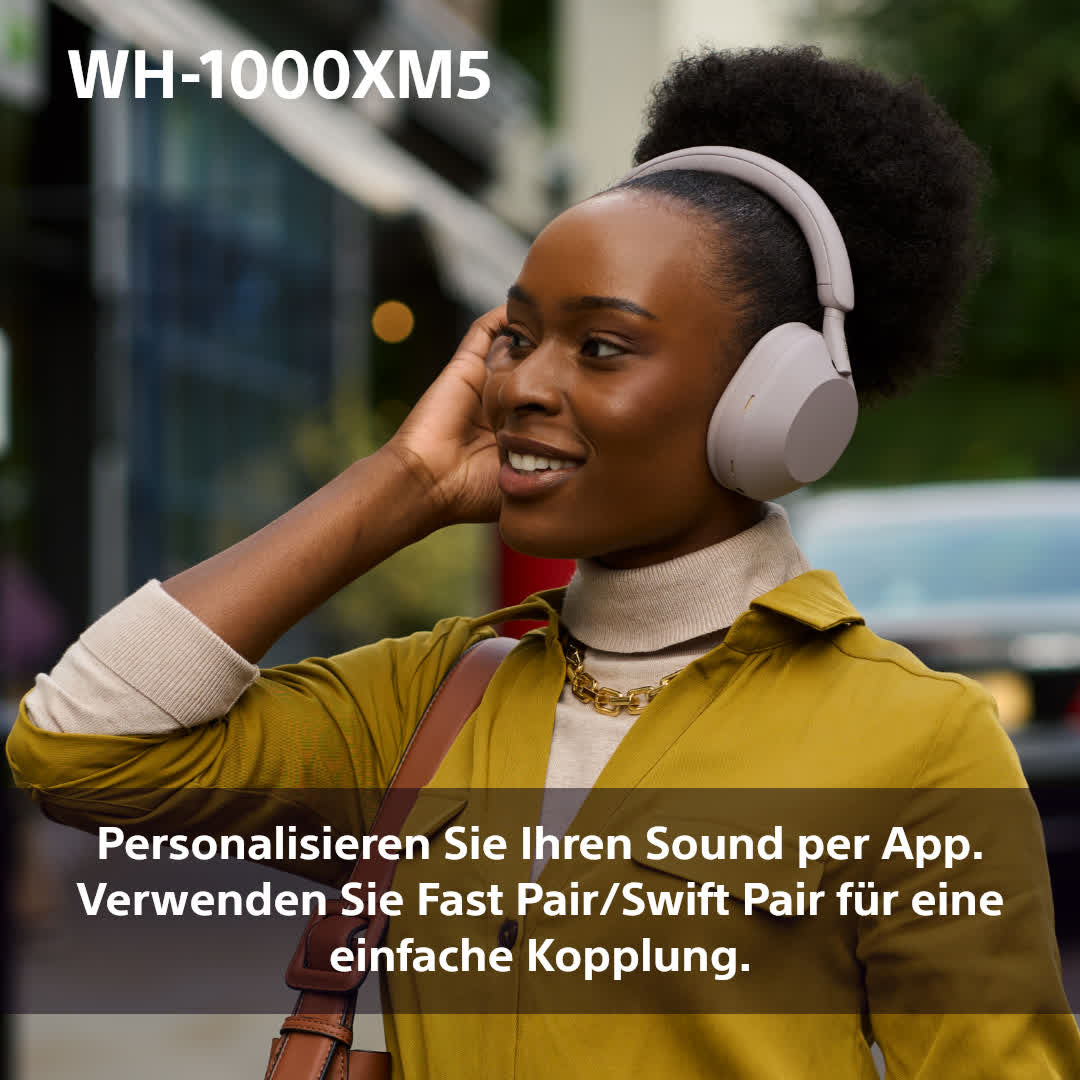 Sony WH-1000XM5 Over-Ear Kopfhörer – Stereo, Kabel + BT, ANC, Pink, BT 5.2