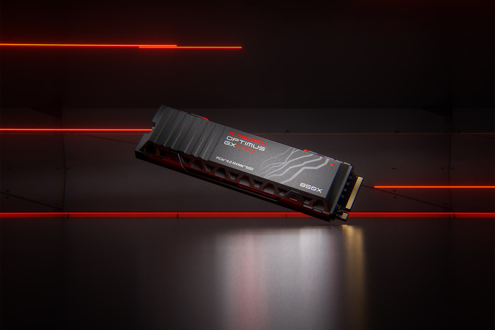 SanDisk Optimus GX PRO 850X – 2 TB M.2 2280 NVMe PCIe 4.0 SSD, 7300/6600 MB/s, Kühlkörper