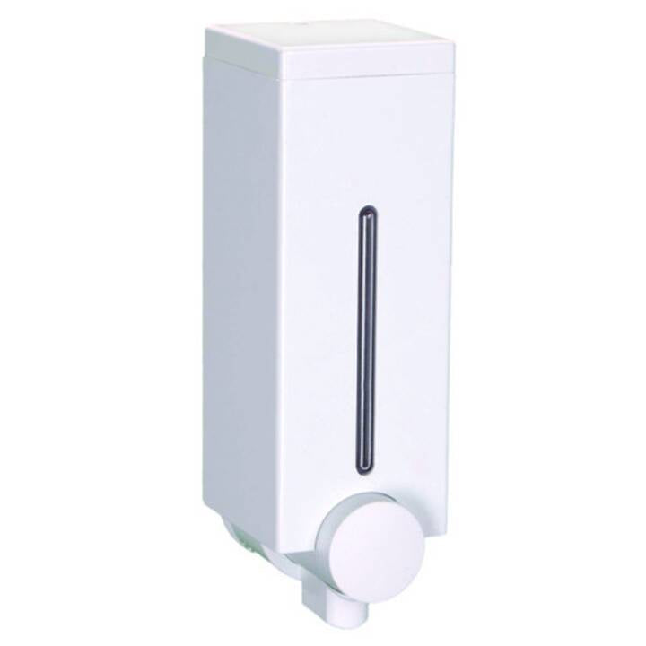 Diaqua Kompakter manueller Seifenspender – Wandmontage – für Tesa Powerstrips, 450 ml, Weiss, Kunststoff