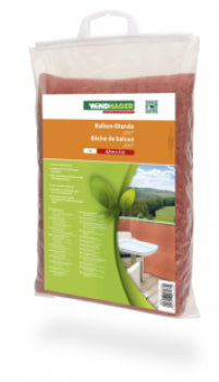 Windhager Balkonblende Sylt – 5 × 0,9 m, grau, Hart-Polyethylen (HDPE), UV-beständig