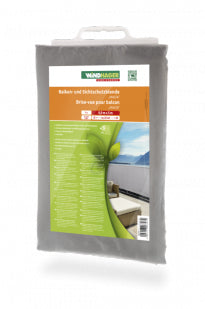 Windhager Balkonbespannung (Sichtschutz) 900 × 5000 mm – Polyester – Braun (mit Ösen, UV-stabil)