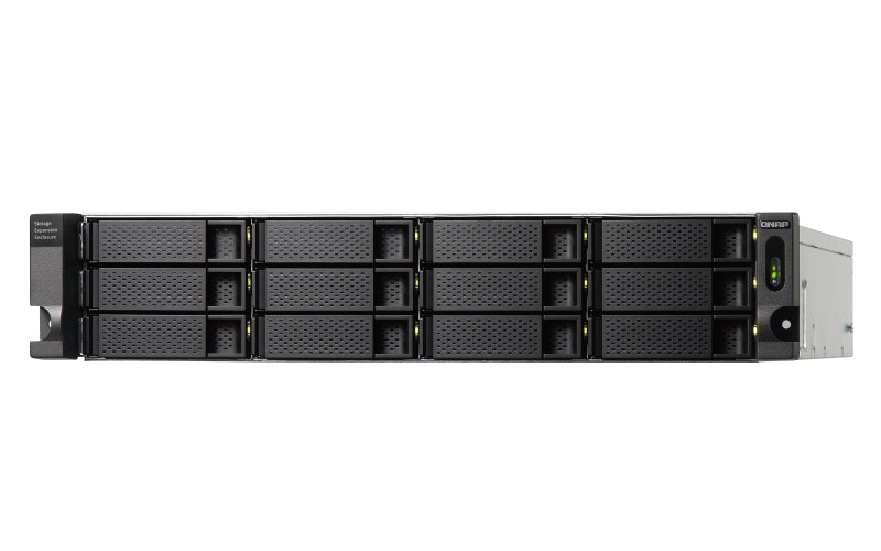QNAP TL-R1200S-RP – 12-Bay Rack 2U HDD/SSD-Gehäuse – redundantes Netzteil, für 2,5"/3,5" HDD/SSD, SATA