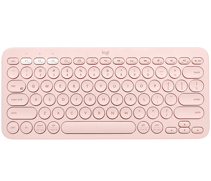 Logitech K380 – Tastatur, kabellos (Bluetooth), IT-Layout (IT), Multi-Device, Rosa