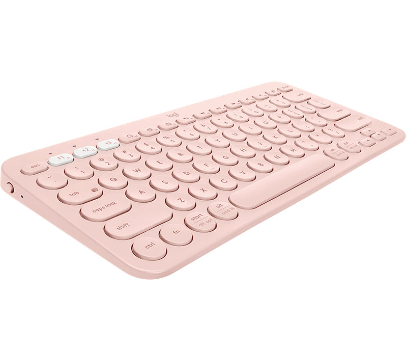 Logitech K380 – Tastatur, kabellos (Bluetooth), IT-Layout (IT), Multi-Device, Rosa