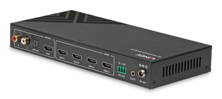 Lindy 4×1 Multiview – HDMI-Switcher 4×1, 4K @60 Hz, Multiview, Seamless Switch