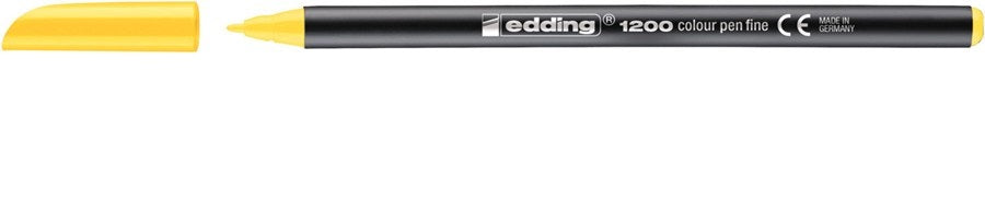 Edding 1200 Faserschreiber – Feine Spitze, 1 mm, wasserbasiert, Gelb