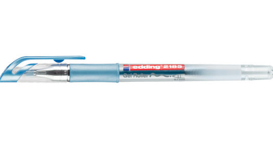 Edding 2185 Gelschreiber 1er Set – Metallicblau, Kappe