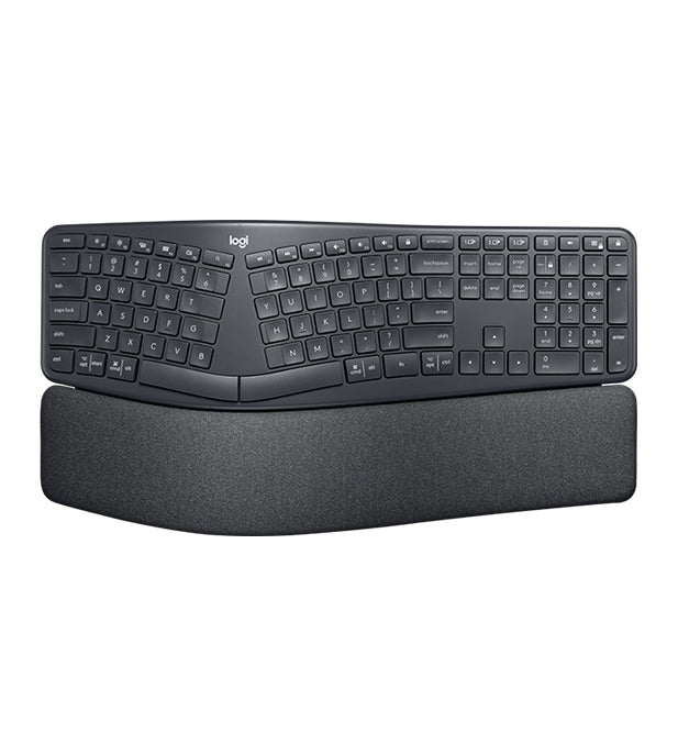 Logitech Ergo K860 – Tastatur, kabellos (Bluetooth/2,4 GHz), Fullsize (mit Ziffernblock)