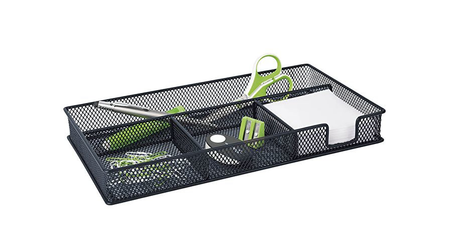 Wedo Multiköcher – 4 Fächer, Schwarz, Metall, B 160 × H 40 × T 290 mm