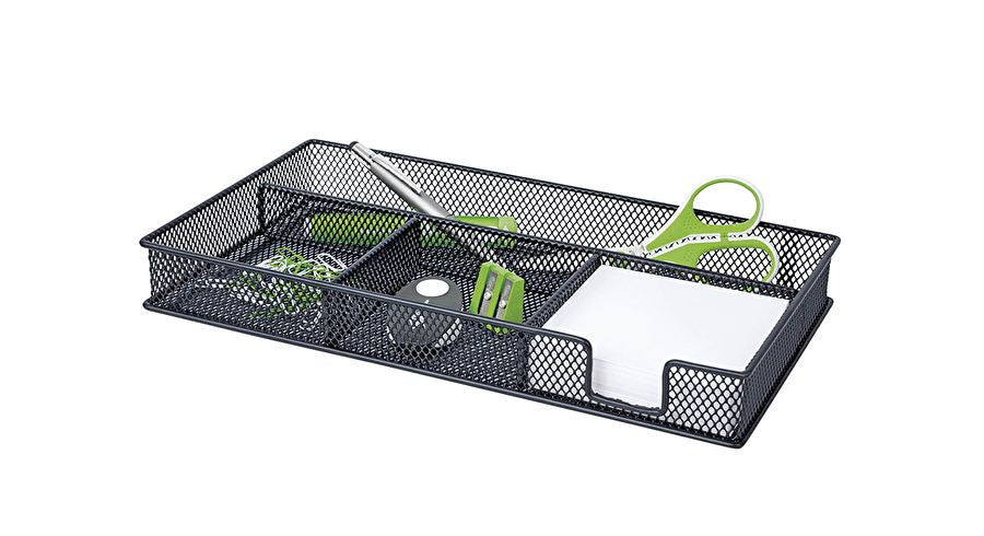 Wedo Multiköcher – 4 Fächer, Schwarz, Metall, B 160 × H 40 × T 290 mm