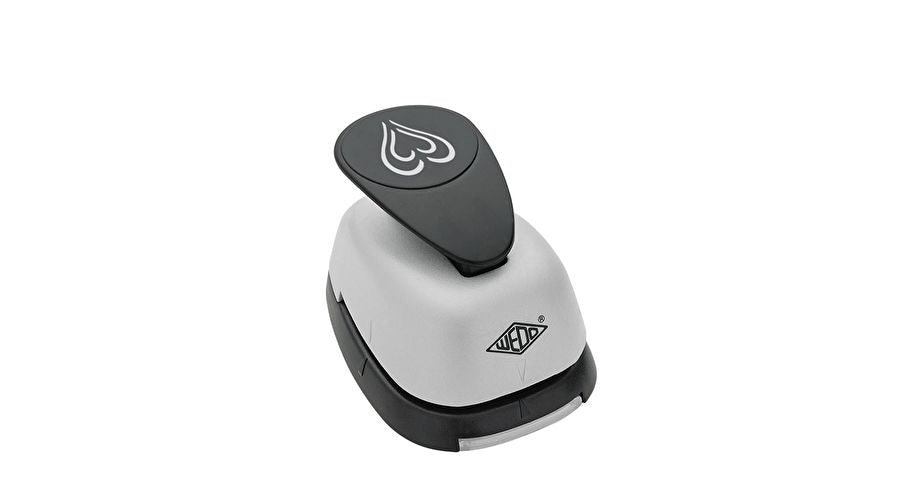 Wedo Motivstanzer Herz – Ø 35 mm, schwarz, grau, 1 Stück