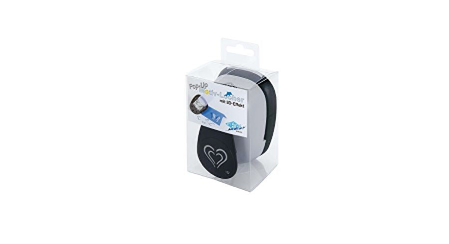 Wedo Motivstanzer Herz – Ø 35 mm, schwarz, grau, 1 Stück