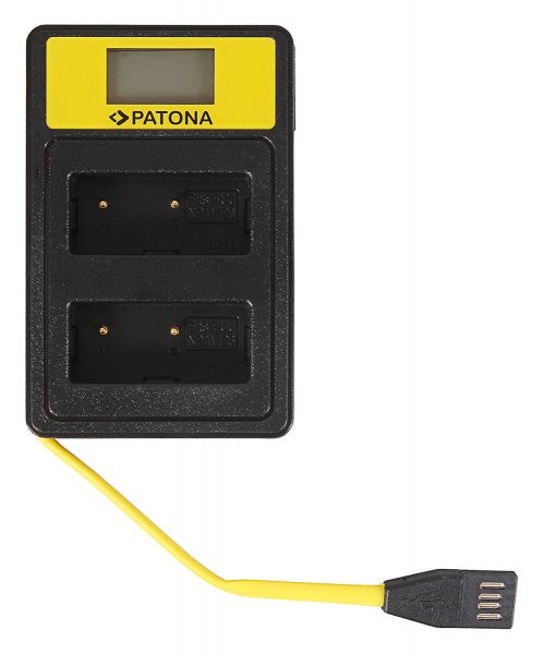 PATONA Ladegerät 141645 – USB, 2fach, schwarz – für Fujifilm HS30 EXR, HS33 EXR, X100F und andere