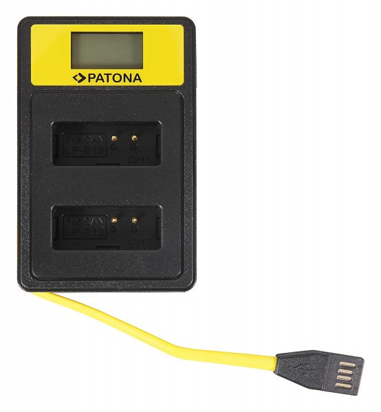 PATONA Smart Dual USB-Ladegerät – für Canon LP-E12 – 2-fach