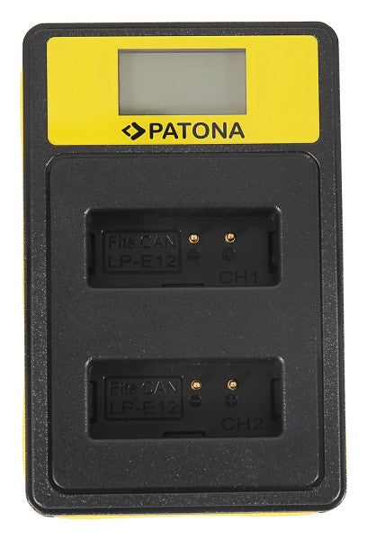 PATONA Smart Dual USB-Ladegerät – für Canon LP-E12 – 2-fach