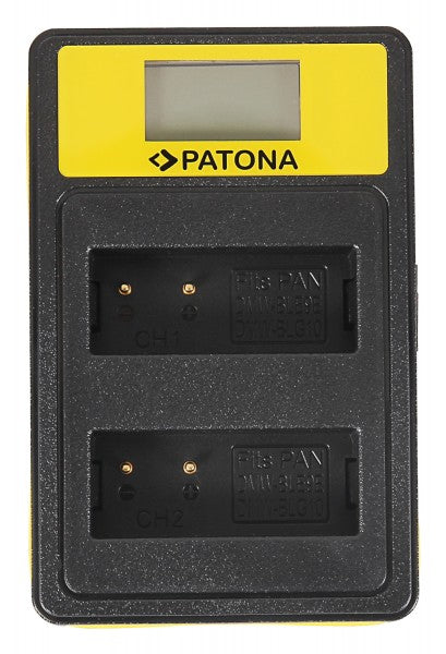 PATONA Ladegerät 141655 – 85 × 55 mm, USB, 8,4 V, 0,6 A, 2-fach – für Panasonic DC-TX2, DMC-GF5, DMC-GF6