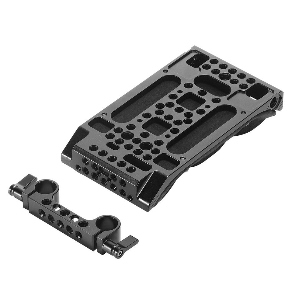 SmallRig 2077 Schulterpolster – Aluminium, 156 × 107 × 60 mm, 302 g – 1/4" , 3/8" – für Universal – Schwarz