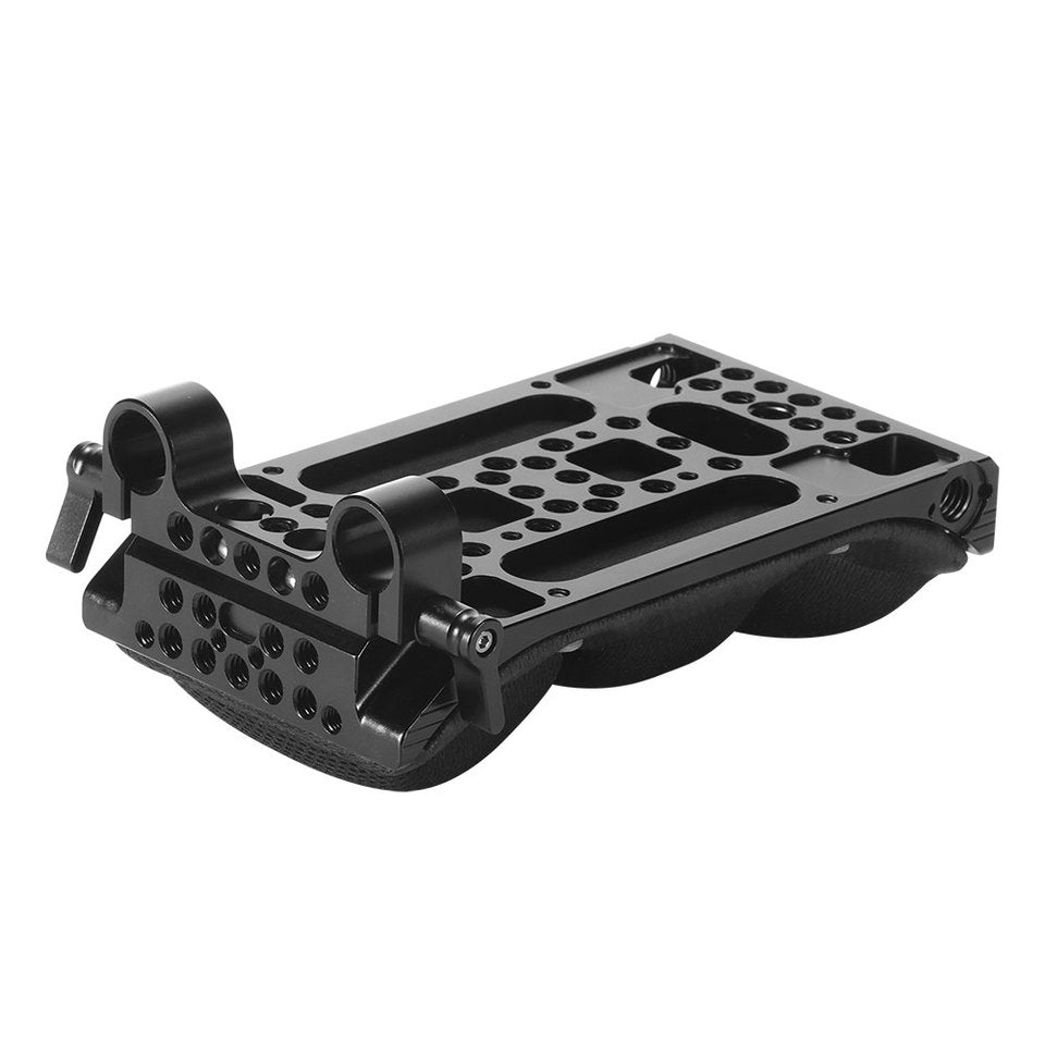 SmallRig 2077 Schulterpolster – Aluminium, 156 × 107 × 60 mm, 302 g – 1/4" , 3/8" – für Universal – Schwarz