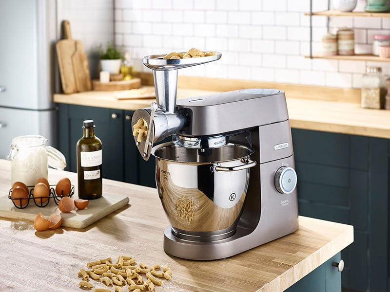 Kenwood Pasta-Vorsatz KAX910ME – 15 × 24 × 23 cm, für Chef Sense, Chef Sense XL, kMix, Aluminium