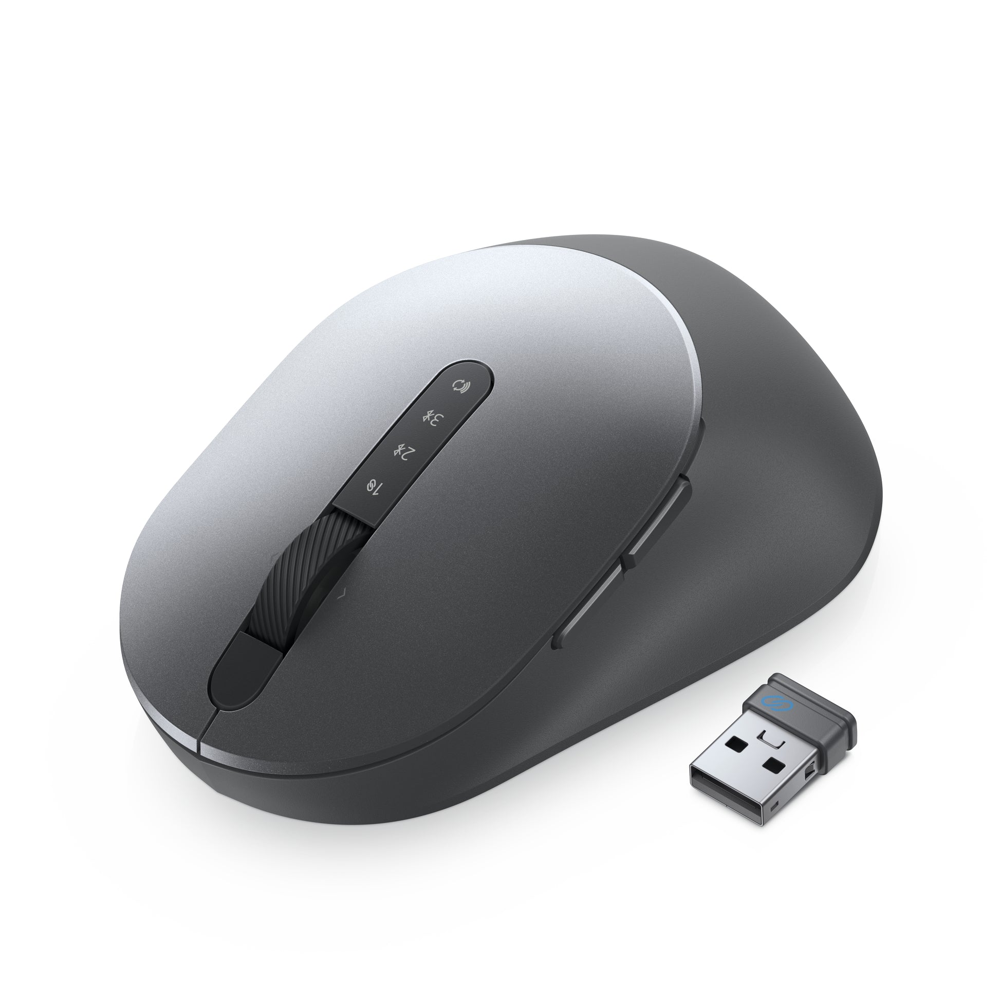 DELL MS5320W Business-Maus – kabellos, USB-A, 1'600 dpi, 7 Tasten, für Rechtshänder, Titan Grau
