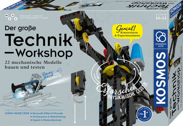 Kosmos Experimentier-Bausatz – Der Grosse Technik Workshop, 260 Teile, ab 10 Jahren
