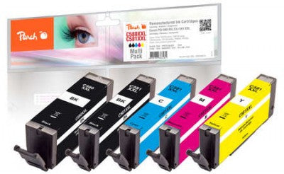 Peach Tintenpatronen-Multipack PGI-580XXL/CLI-581XXL, kompatibel – für Canon Pixma TR 7500 Serie und andere