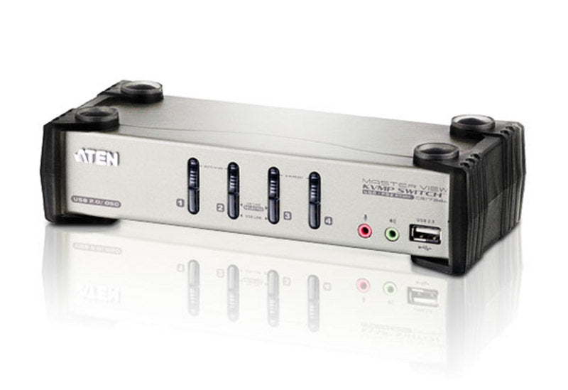 ATEN CS1734B – KVM-Switch 4×1, VGA/USB 2.0/Audio, 2048 × 1536