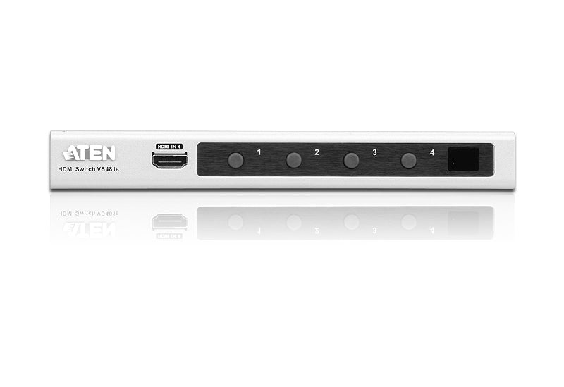 ATEN HDMI Switch, 4× HDMI In / 1× HDMI Out, 4K@60 Hz, 15 m, HDCP 2.2, RS-232, Fernbedienung