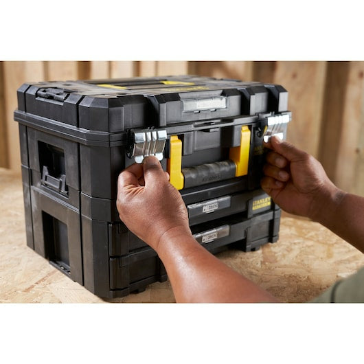 Stanley Werkzeugkasten FatMax TSTAK, 333 × 335 × 324 mm, Kunststoff, schwarz, Belastbarkeit 37,5 kg