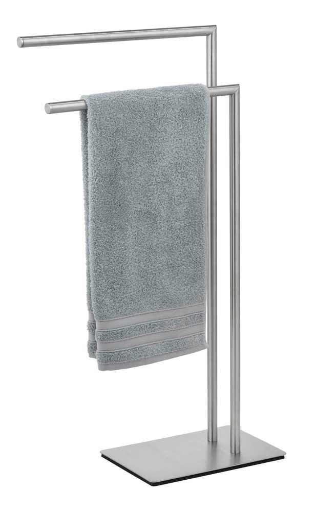 Wenko Handtuchständer Recco – 2 Arme, 48×20×80,5 cm, Edelstahl, Silber
