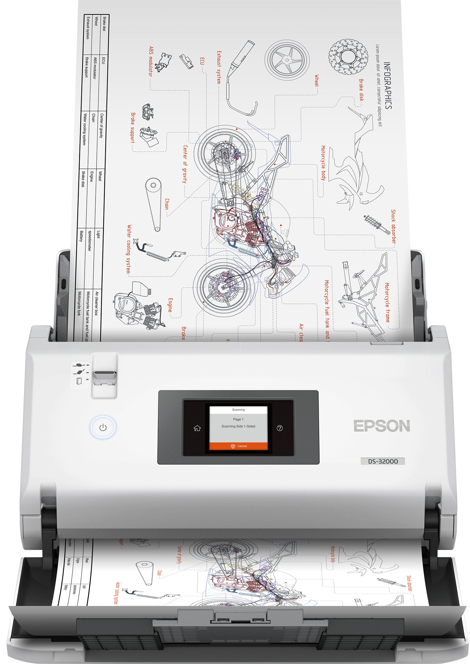 Epson WorkForce DS-32000 – ADF 120 Blatt, Scanner mit Vorlageneinzug