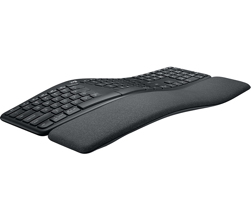 Logitech ERGO K860 – Ergonomische Tastatur – Bluetooth & 2,4 GHz (USB-A Empfänger) – QWERTZ (DE) – Graphit