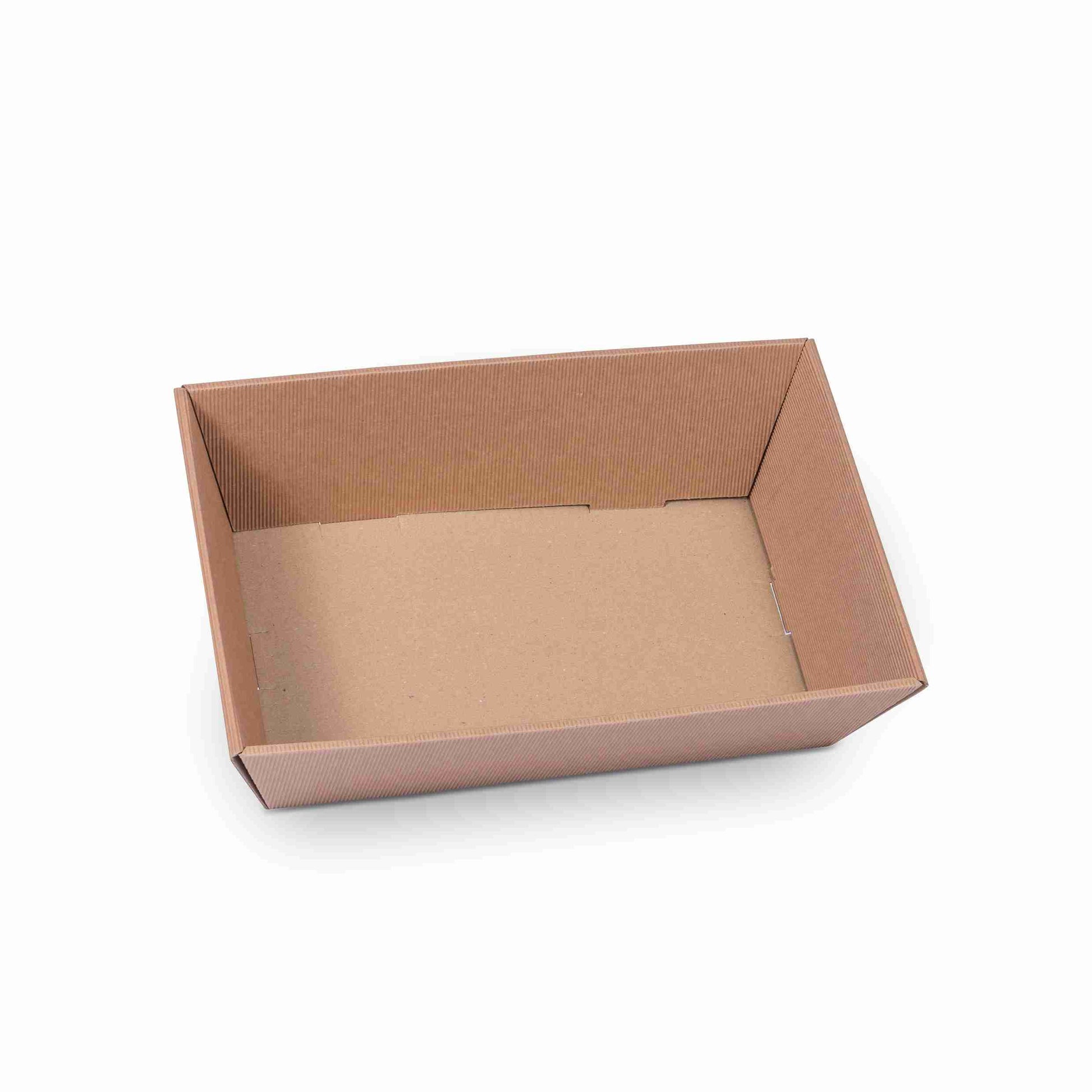 Geschenkkorb Wellpappe natur – 330 × 190 × 100 mm – 1 Palette (400 Stk.)