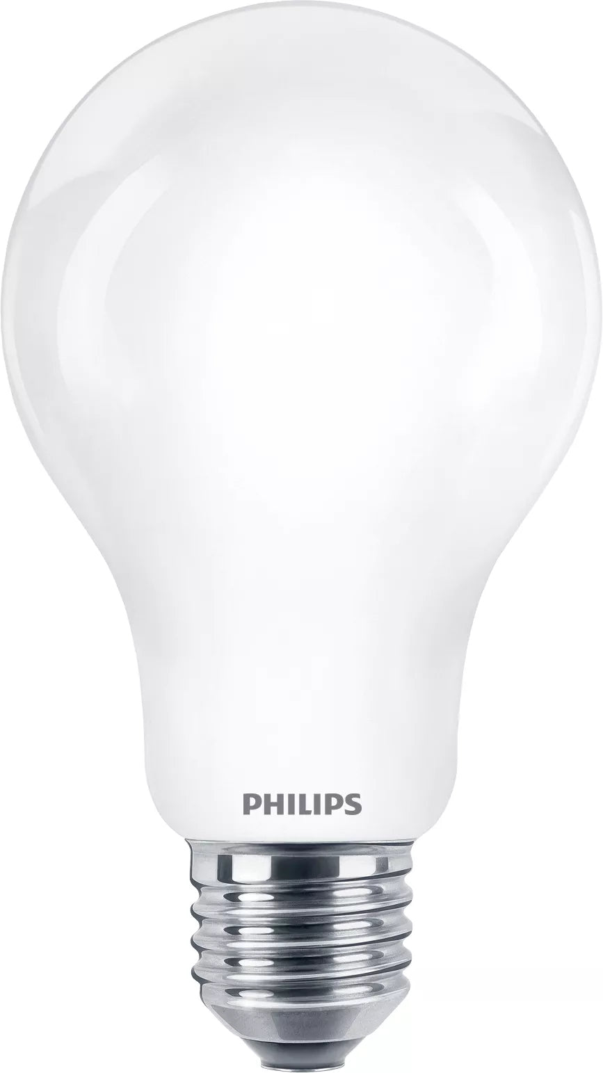 Philips by Signify Philips LED-Leuchtmittel E27 A-Form – Warmweiss 2700 K, 2452 lm, 17,5 W – 1 Stk. – Weiss, Glas