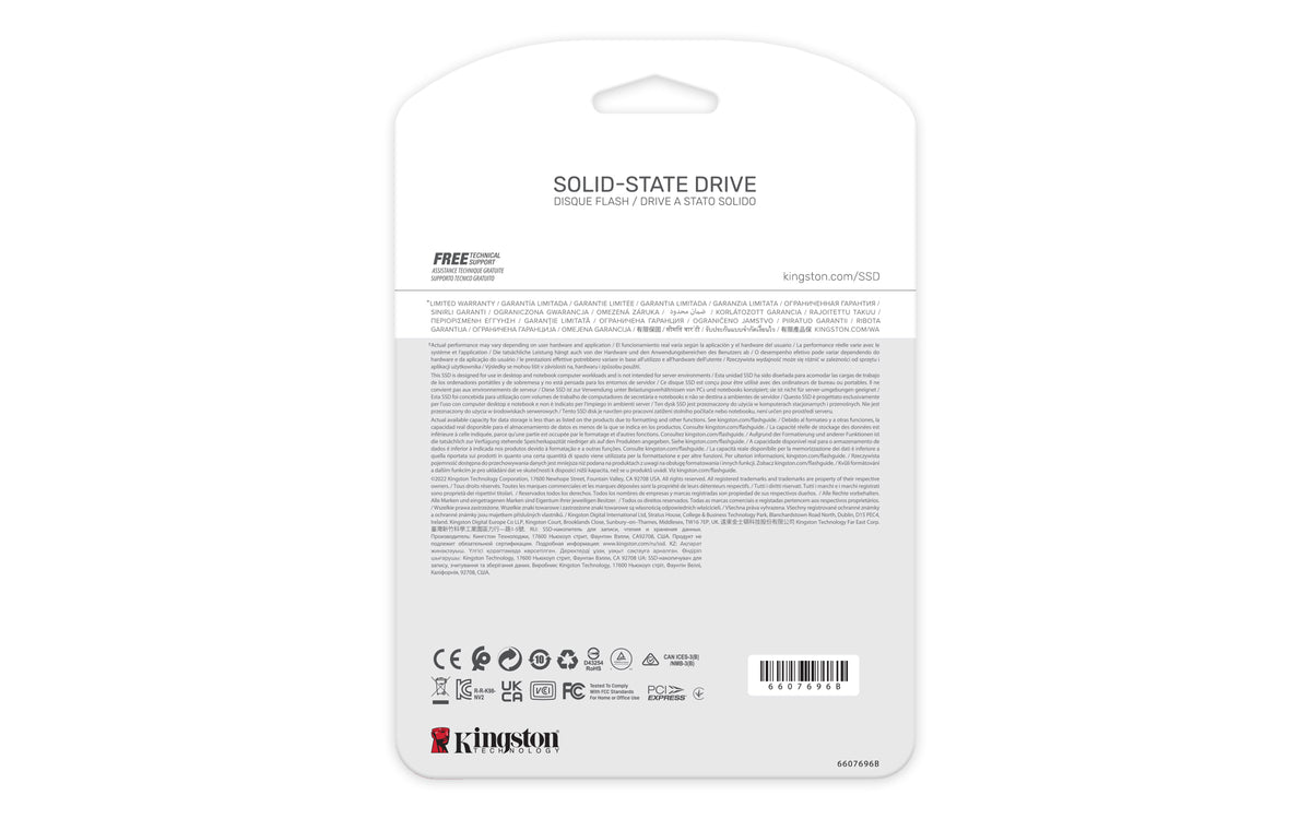 Kingston Technology Kingston NV2 500 GB – M.2 2280, PCIe 4.0, NVMe