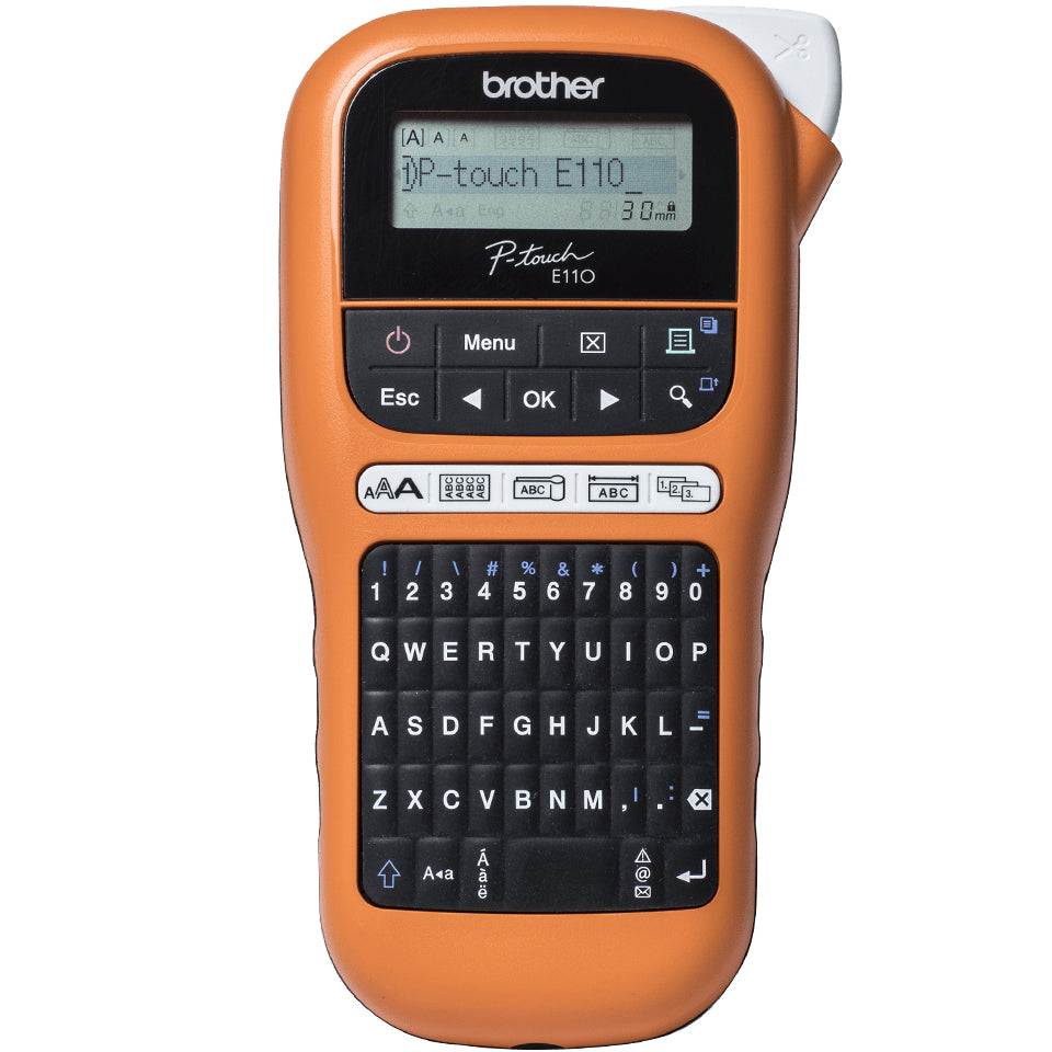 Brother PT-E110 – Beschriftungsgerät, TZe/HSe bis 12 mm, 180×180 dpi, 20 mm/s, Autoabschneider
