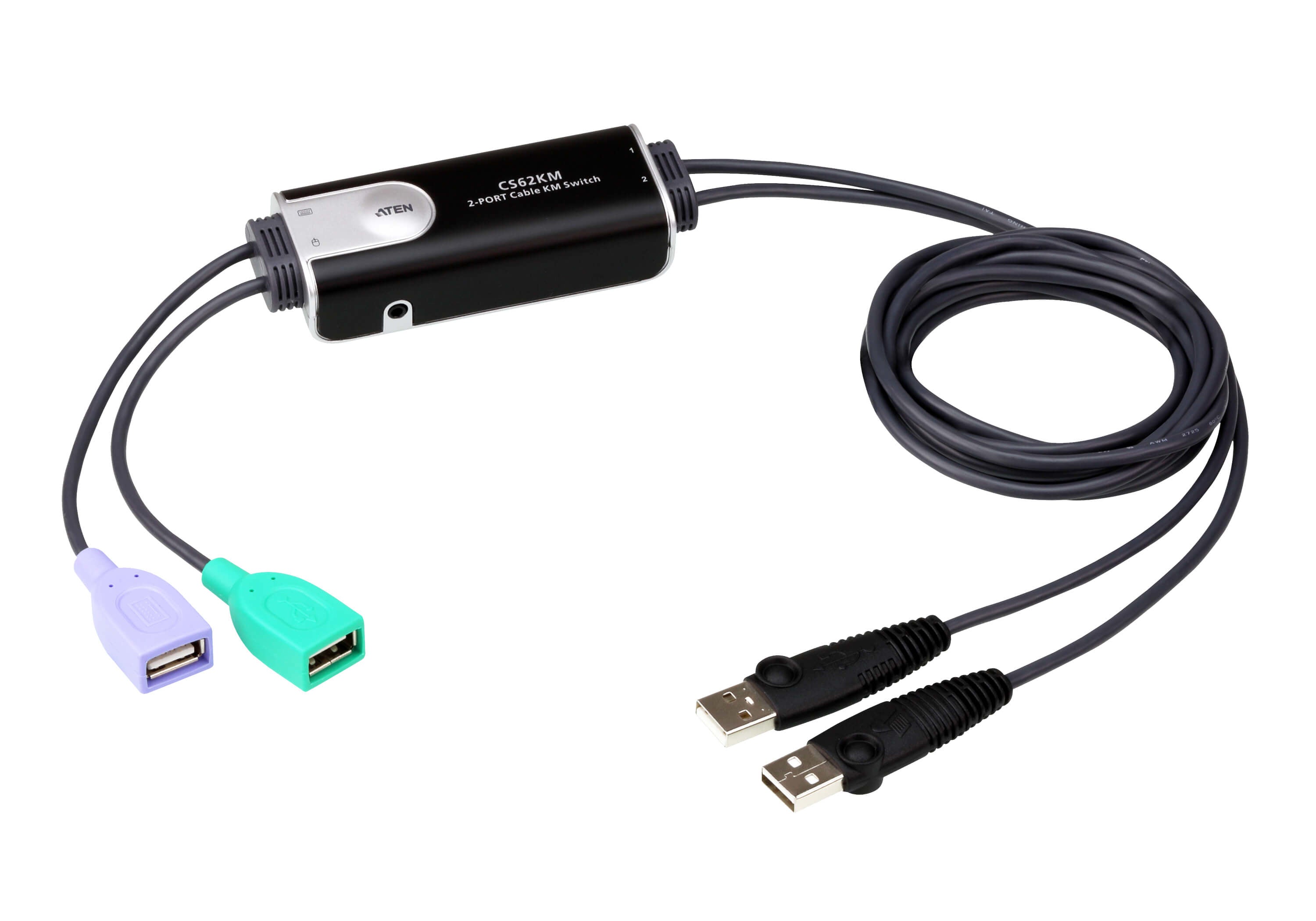 ATEN Boundless Cable KM – 2-Port USB KVM-Switch