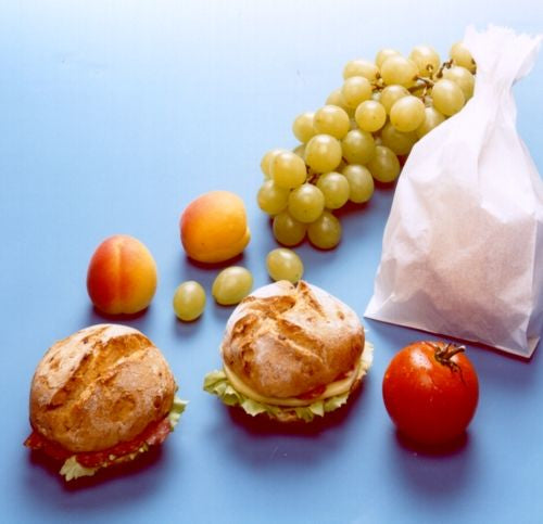 Papstar Papierbeutel – weiss, Pergamin-Ersatz, 10 × 21 × 3 cm, für Brot, Sandwiches, Backwaren, 100 Stück