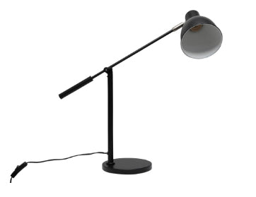 MAUL Tischleuchte – E27, 18–51 cm höhenverstellbar, 4000 K, drehbar – Schwarz