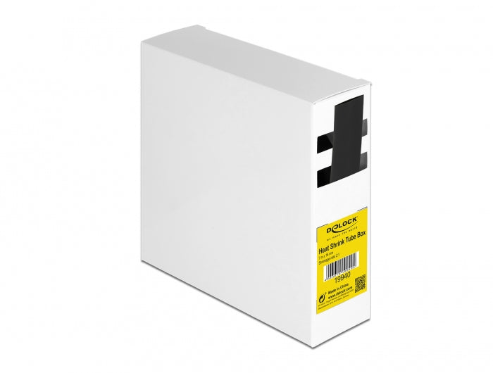DeLOCK Schrumpfschlauch, 7 m, Ø 16 mm, 2:1, Polyolefin, Spenderbox – Schwarz