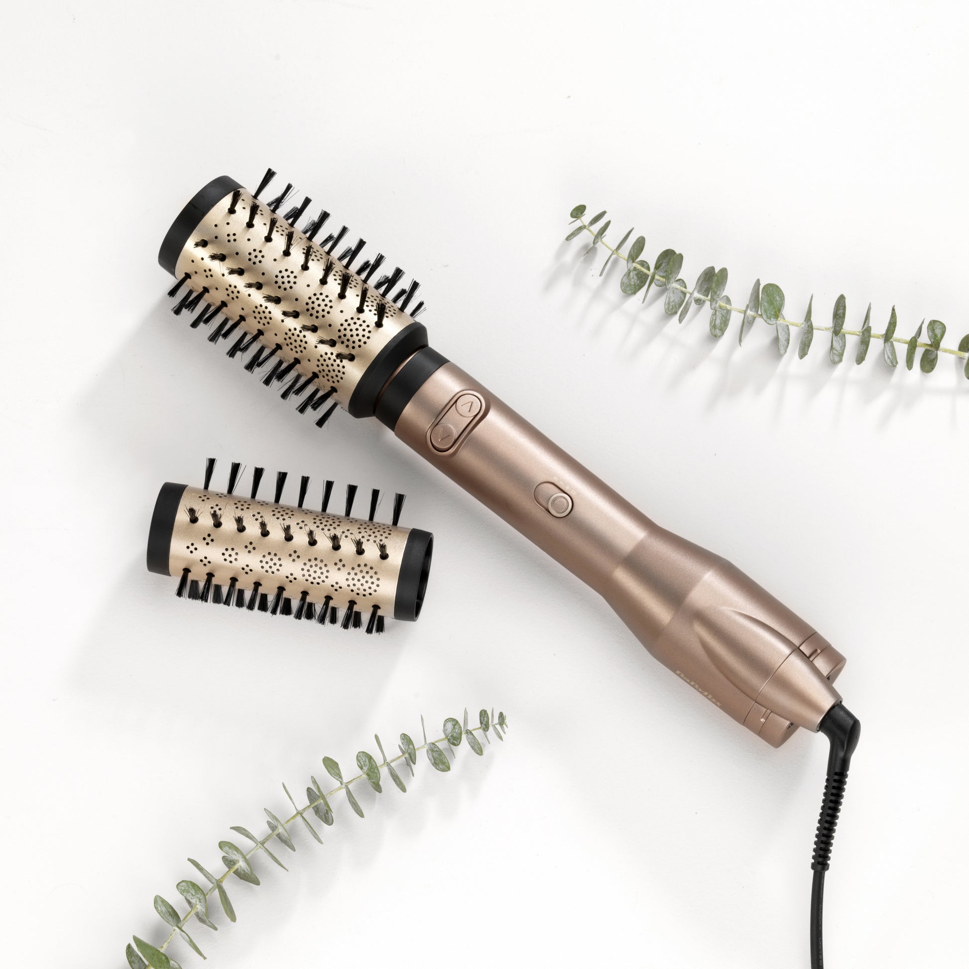 BaByliss Heissluftbürste Big Hair Dual AS952E – 360° Rotation, Ionenfunktion – 5,1 cm – Gold