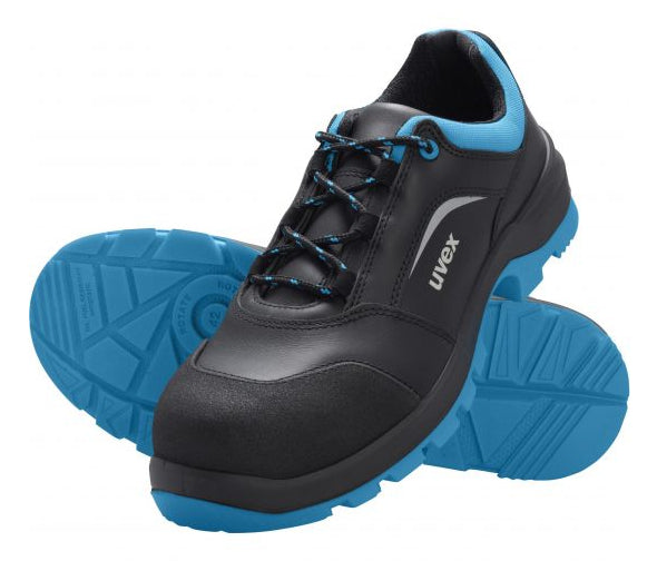 Uvex 2 Xenova Halbschuh – Sicherheitsschuhe, Schwarz/Blau