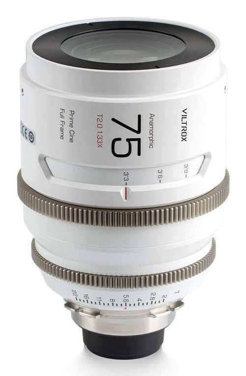 VILTROX 75 mm T2,0 1,33× Anamorphotisches Objektiv – Sony E-Mount – Vollformat – Weiss