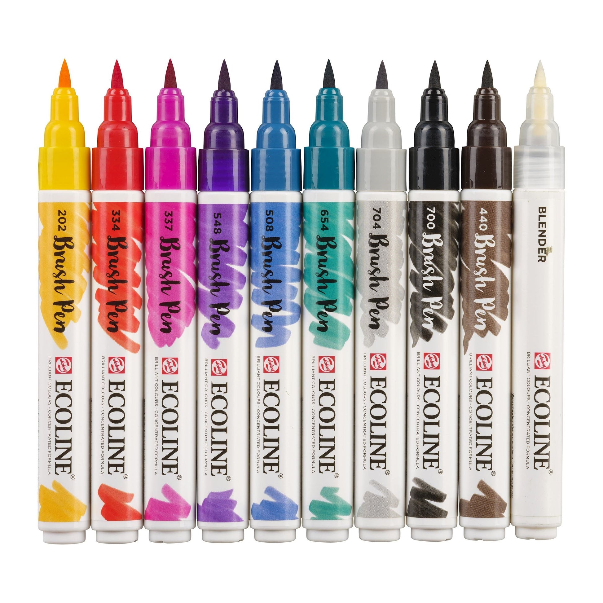 Talens Filzstifte Brush Pen, auswaschbar, 10 Farben