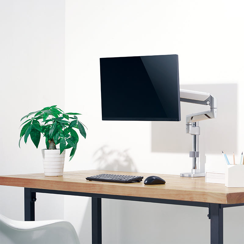 LogiLink BP0087 – Monitorarm Tischhalterung – Klemme/Durchführung – 1 Monitor – 17–32" – VESA 75×75/100×100 mm