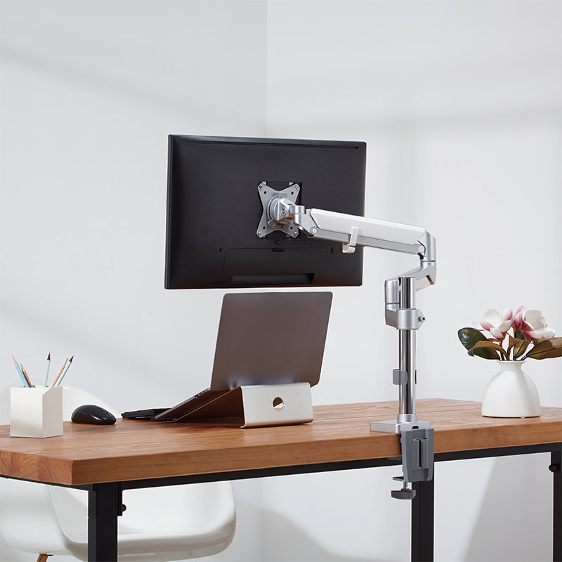 LogiLink BP0087 – Monitorarm Tischhalterung – Klemme/Durchführung – 1 Monitor – 17–32" – VESA 75×75/100×100 mm